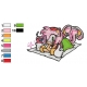 Amy Rose Sonic Embroidery Design 04